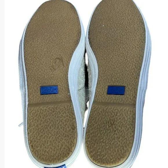 Keds by Kate Spade Champion Glitter Sneakers White Sheer Ribbon Laces Size 7 EUC - Picture 11 of 12